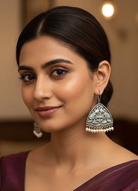 Classic Silver Oxidised Drop