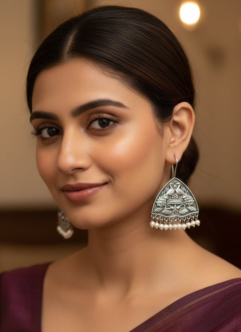 Classic Silver Oxidised Drop After Six Wear