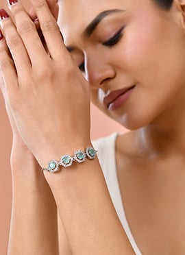 Classy Mint Green Stone Adjustable Bracelet