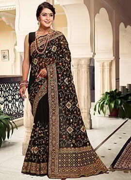 Classy Sequined Embroidered Saree