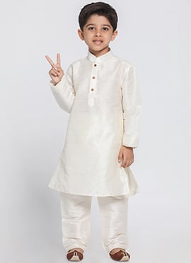 Classy Silk Dupion Kids Boys Kurta Pyjama
