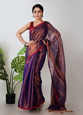 Copper Tissue Saree
