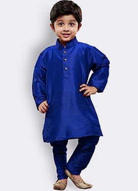 Couture Silk Dupion Kids Boys Kurta Pyjama