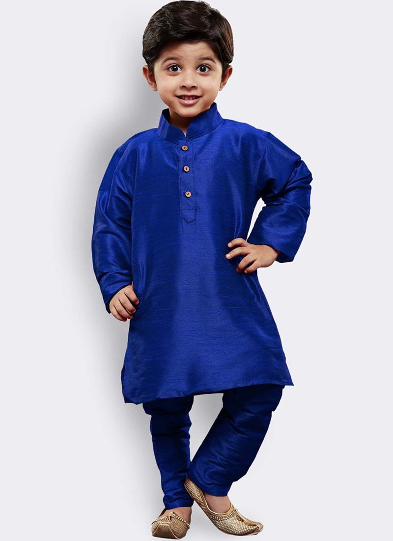 Couture Silk Dupion Kids Boys Kurta Pyjama Party Wear