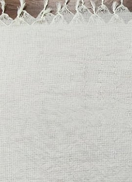 Cream Art Silk Cotton Zari Dupatta