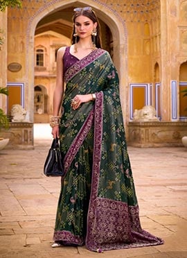 Cream Benarasi Satin Silk Zari Saree