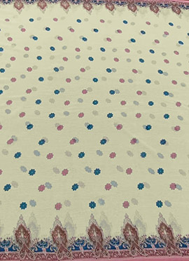 Cream Chiffon Digital Print Dupatta