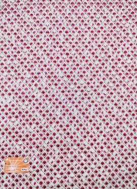 Off White Georgette Embroidered Fabric