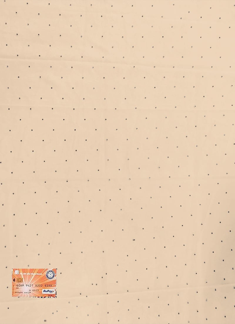 Cream Net Stones Fabric