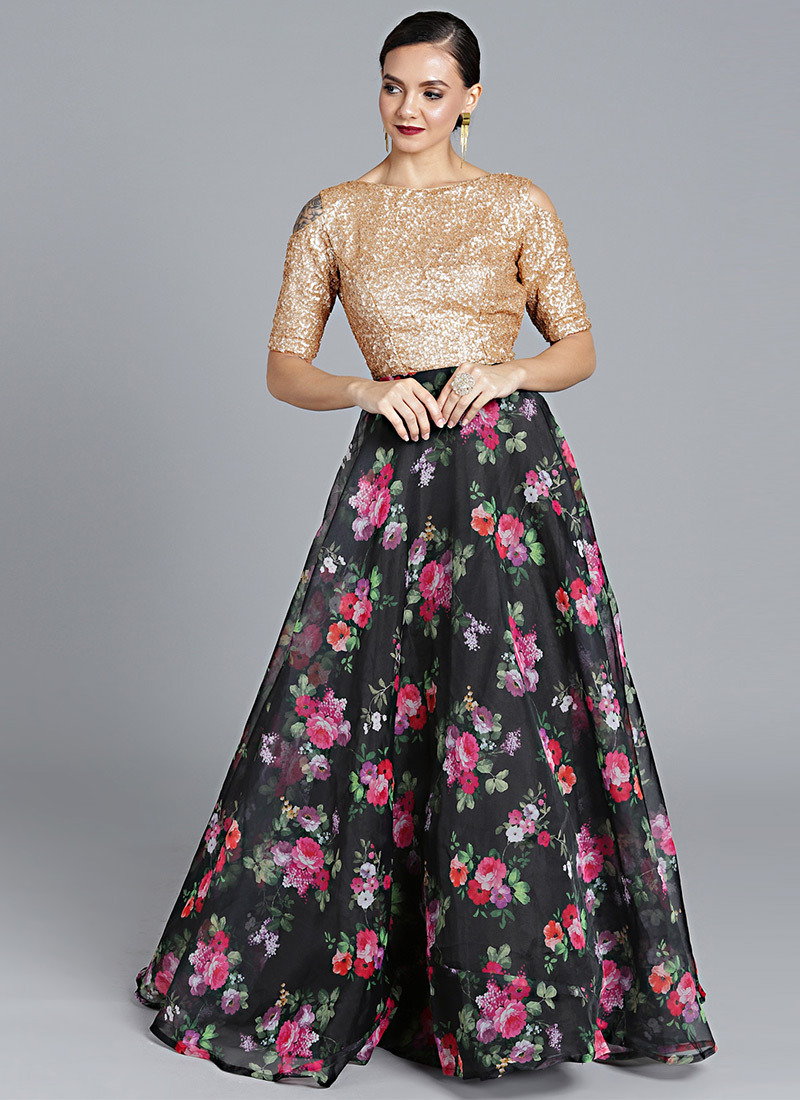 cold shoulder gown designs