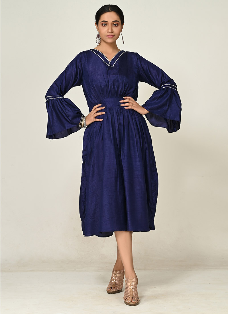 Buy Dark Blue Art Silk Dress After Six Wear, After Six, dresses and gown Online Shopping