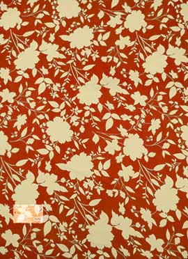 Dark Rust Pure Satin Digital Print Fabric