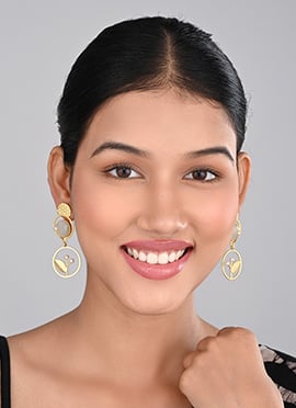 Dazzling Gold Pearl Stone Drops