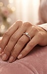 Dazzling Rose Gold 925 Sterling Silver Moissanite Ring