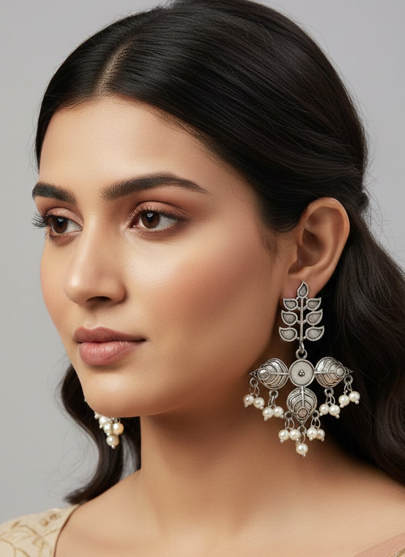 Delicate Silver Oxidised Drop After Six Wear