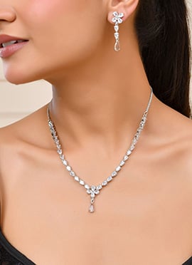 Delicate White Stone Necklace
