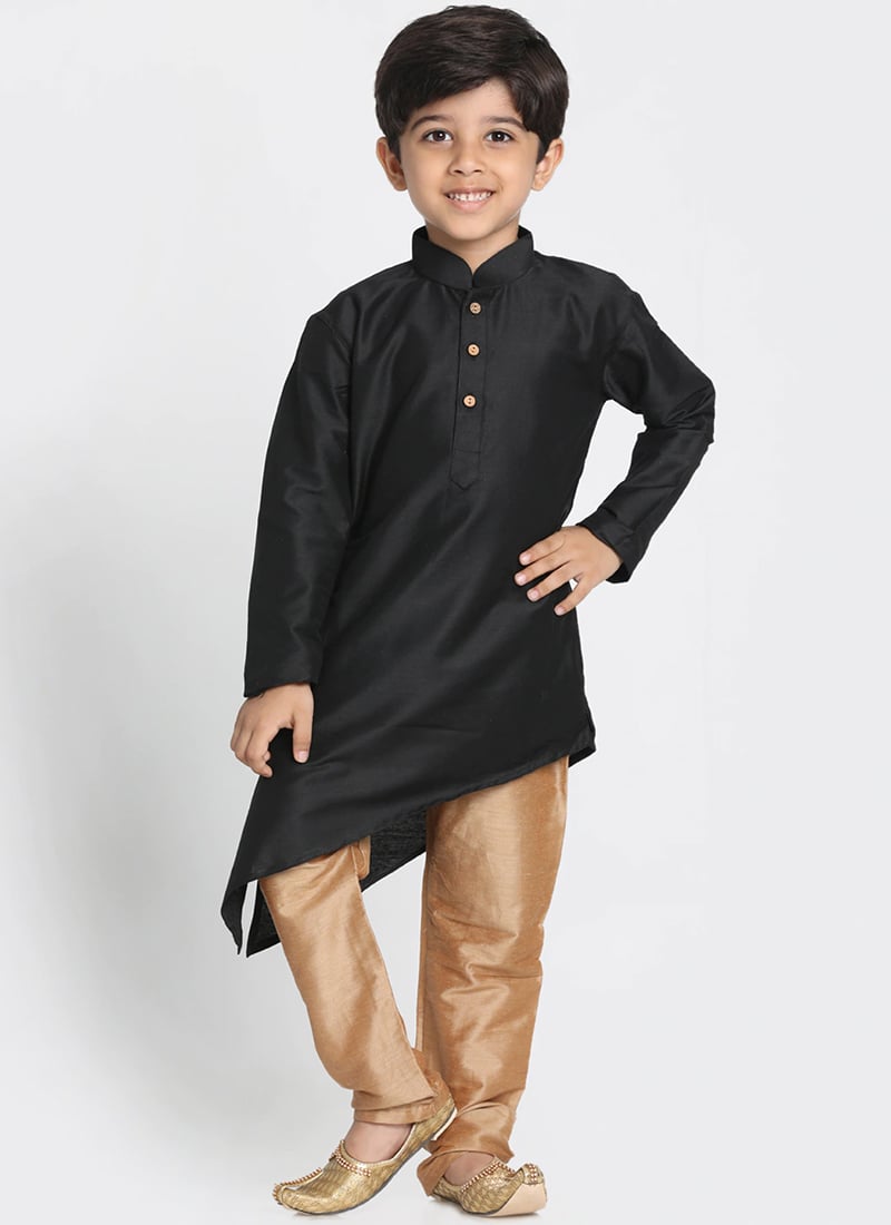 Distinctive Silk Dupion Kids Boys Kurta Pyjama