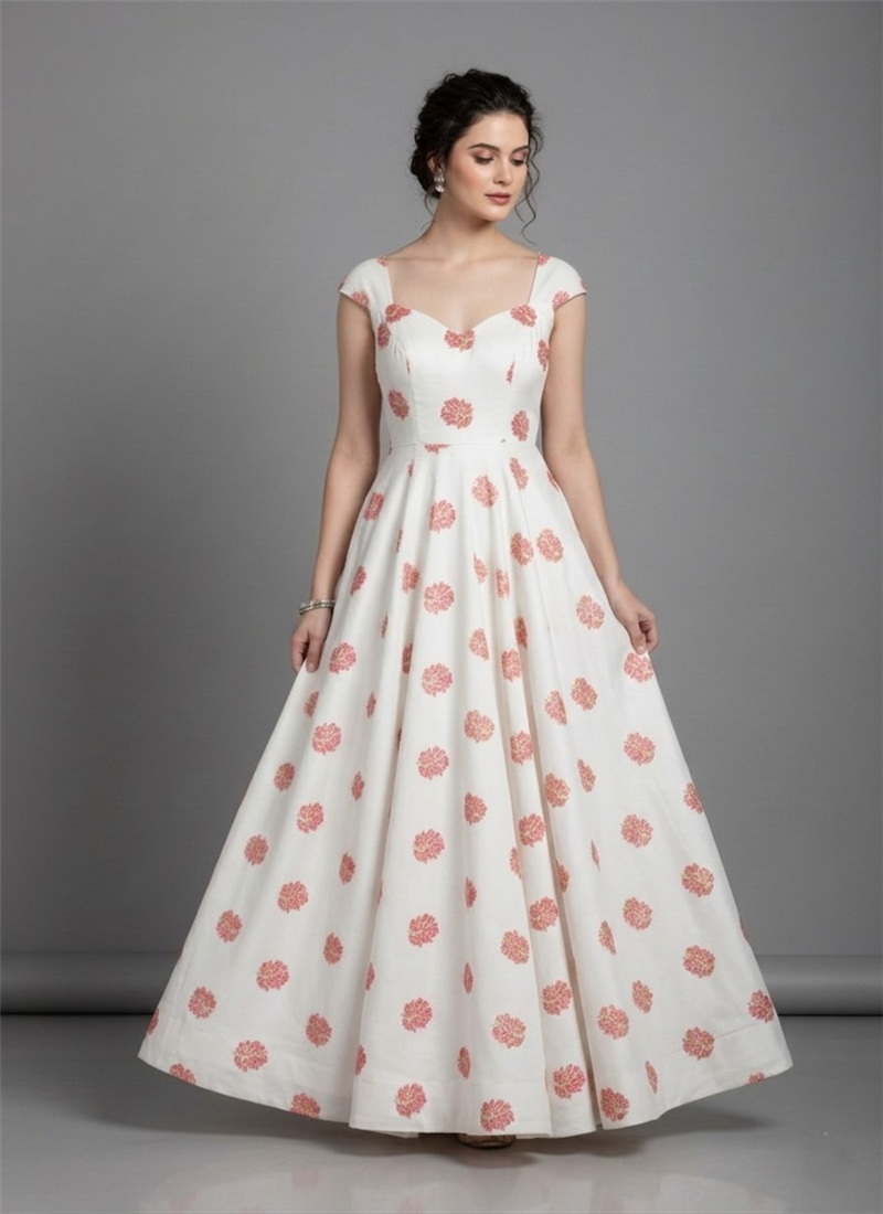 Dreamy Off White Silk Maxi Dress After Six Wear