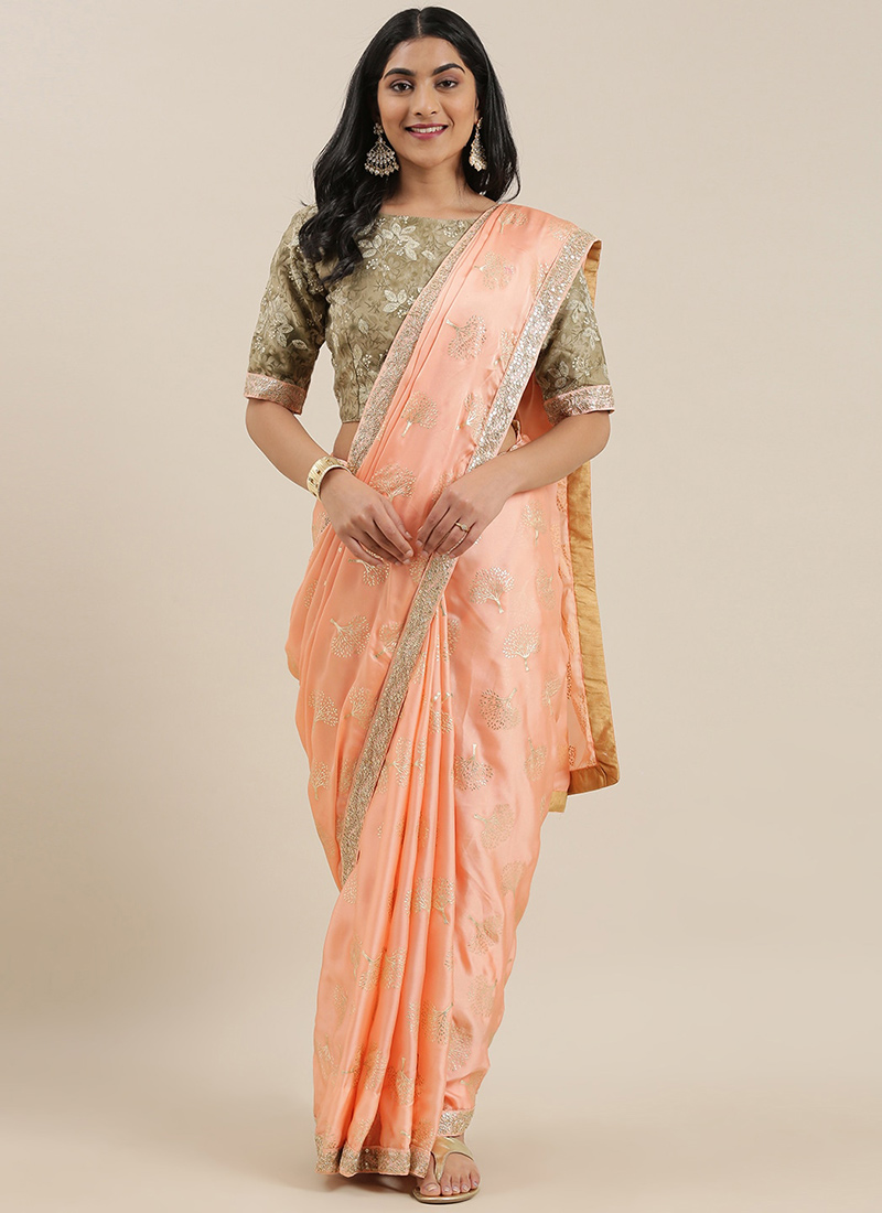 Shop Dried Herb Organza Blouse N Peach 