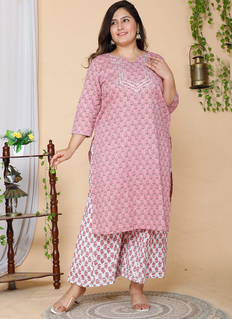 Eclectic Elegance Floral Printed Cotton Kurta Palazzo Set After Six Wear