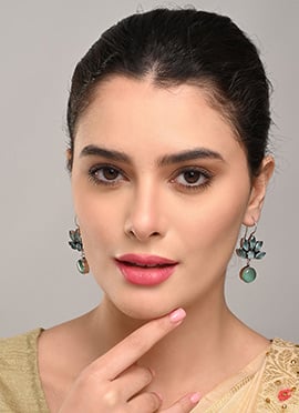 Elegant Aqua Green Stone Drops