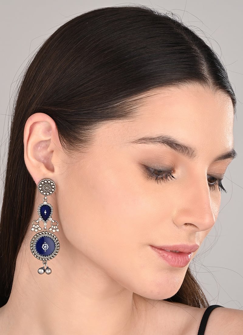 Elegant Blue Hand Painted Drops After Six Wear