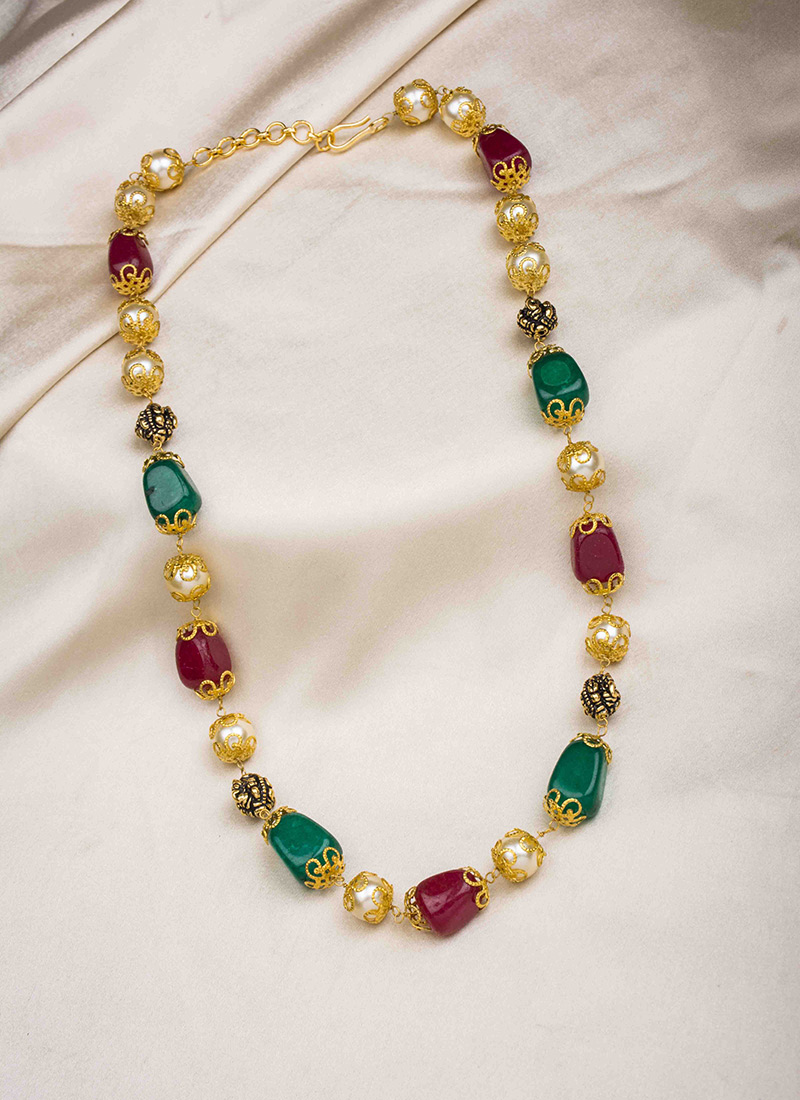 Elegant Moti Charm Necklace Festive Wear