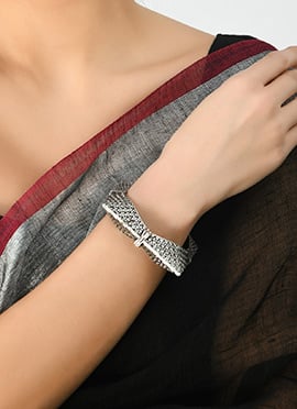 Elegant Silver Oxidised Bracelet