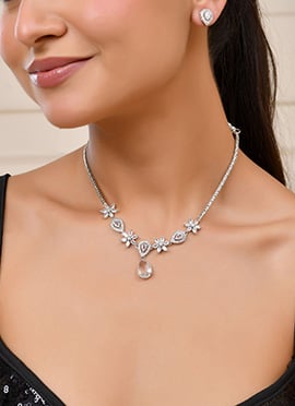 Elegant White Stone Necklace