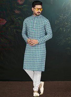 Elegantly Embroidered Rayon Kurta