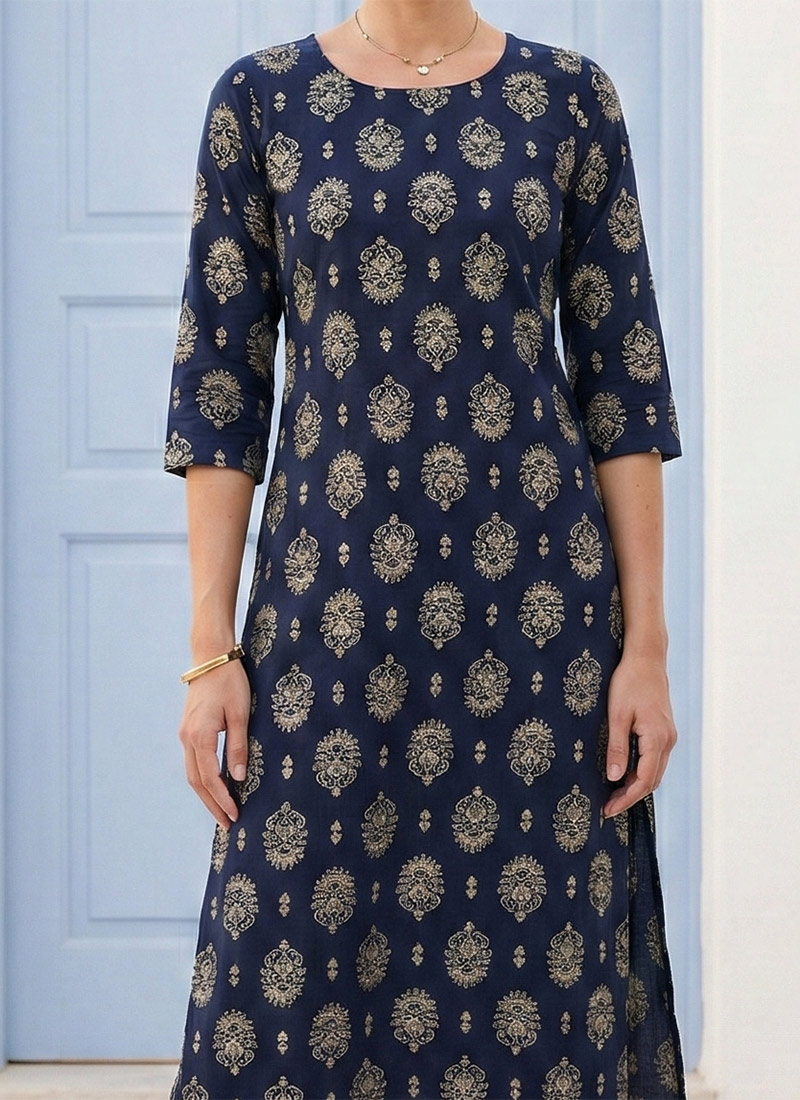 Black Pure Cotton Palazzo Suit
