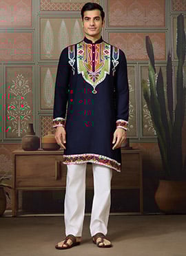 Enchanting Pista Green Viscose Silk Embroidered Sequins Thread Kurta