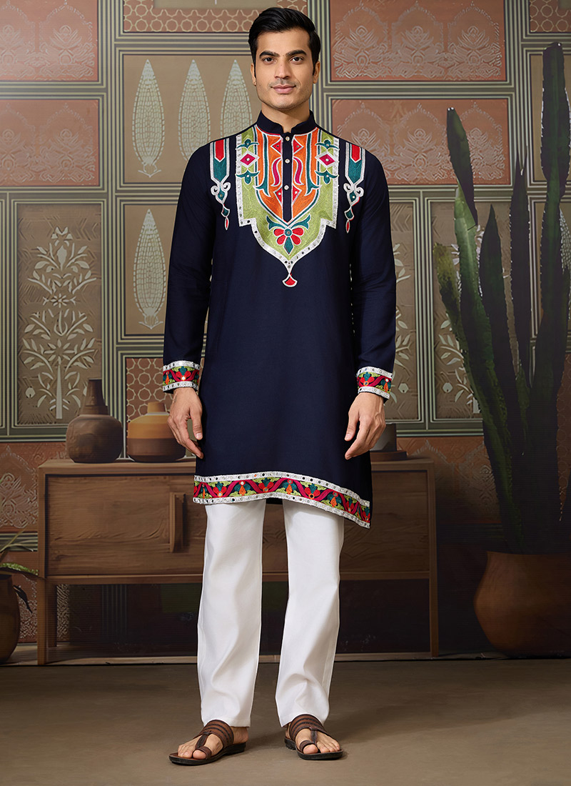 Enchanting Pista Green Viscose Silk Embroidered Sequins Thread Kurta