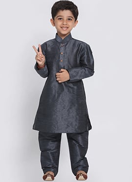 Enchanting Silk Dupion Kids Boys Kurta Pyjama