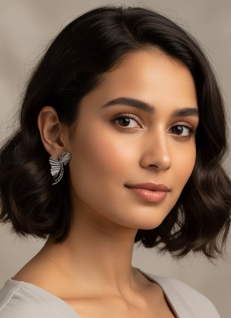 Ethereal Silver Drop Earrings After Six Wear