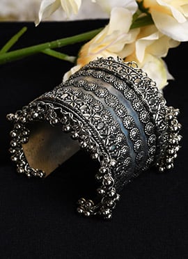 Festive Silver Oxidised Bracelet