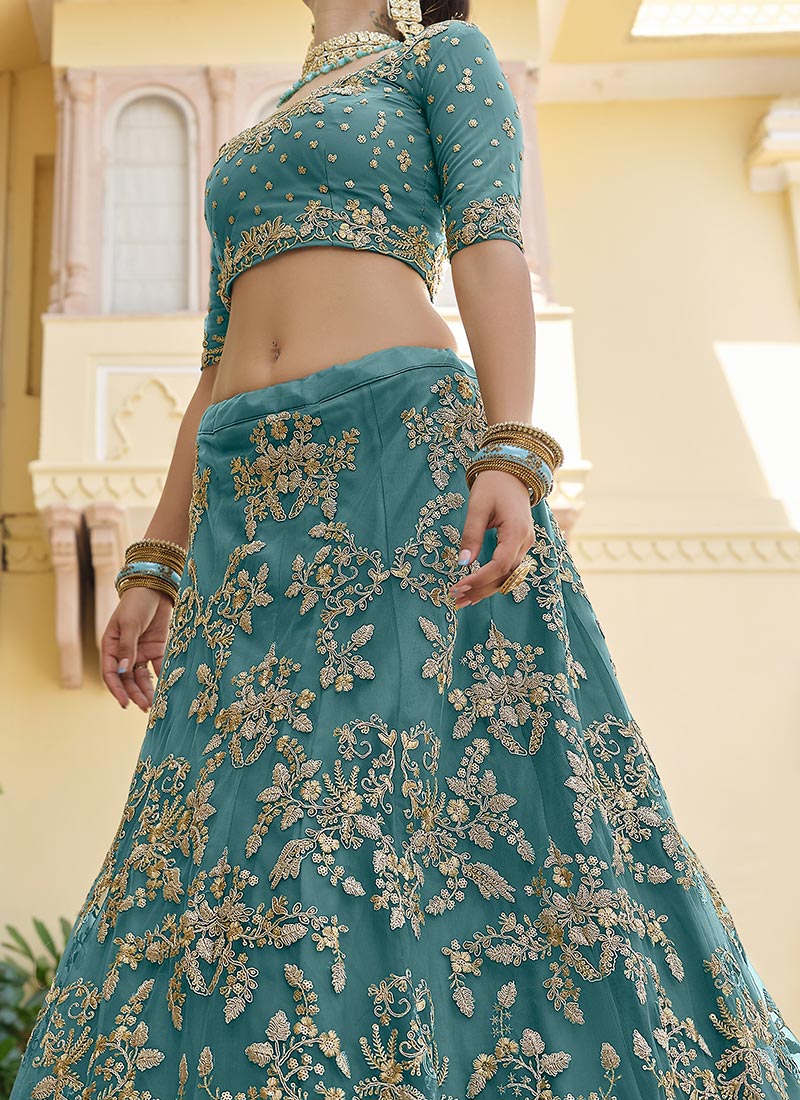 Net Umbrella Lehenga Online Designer Lehenga Choli Collection