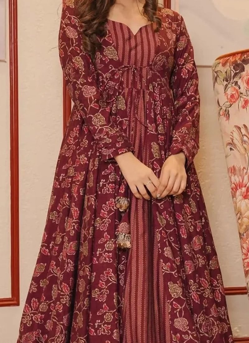 Printed Flared Maxi Dress