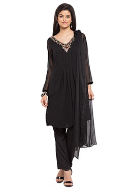 Georgette Black Kurti