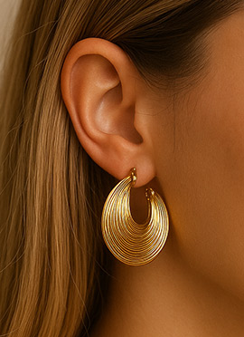 Gilded Golden Classic Hoops