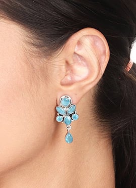 Glamorous Silver Stone Drops