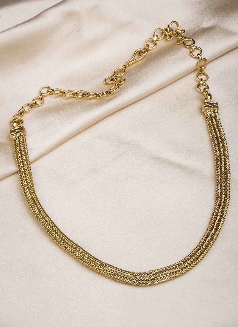 Gleaming Golden Grace Choker Festive Wear