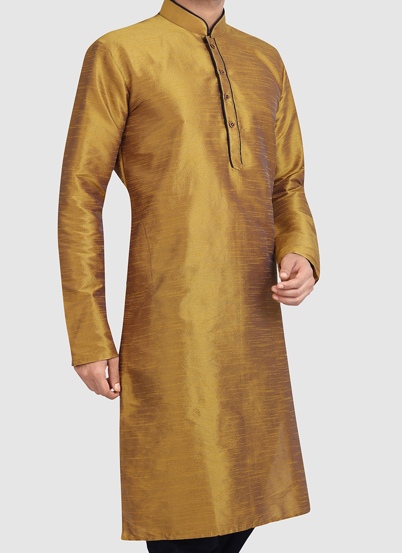 GolD Kurta Silk Payjama main image 1