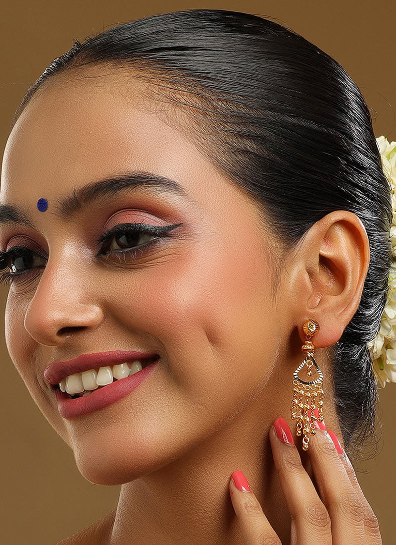 Gold Danglers Festive Wear