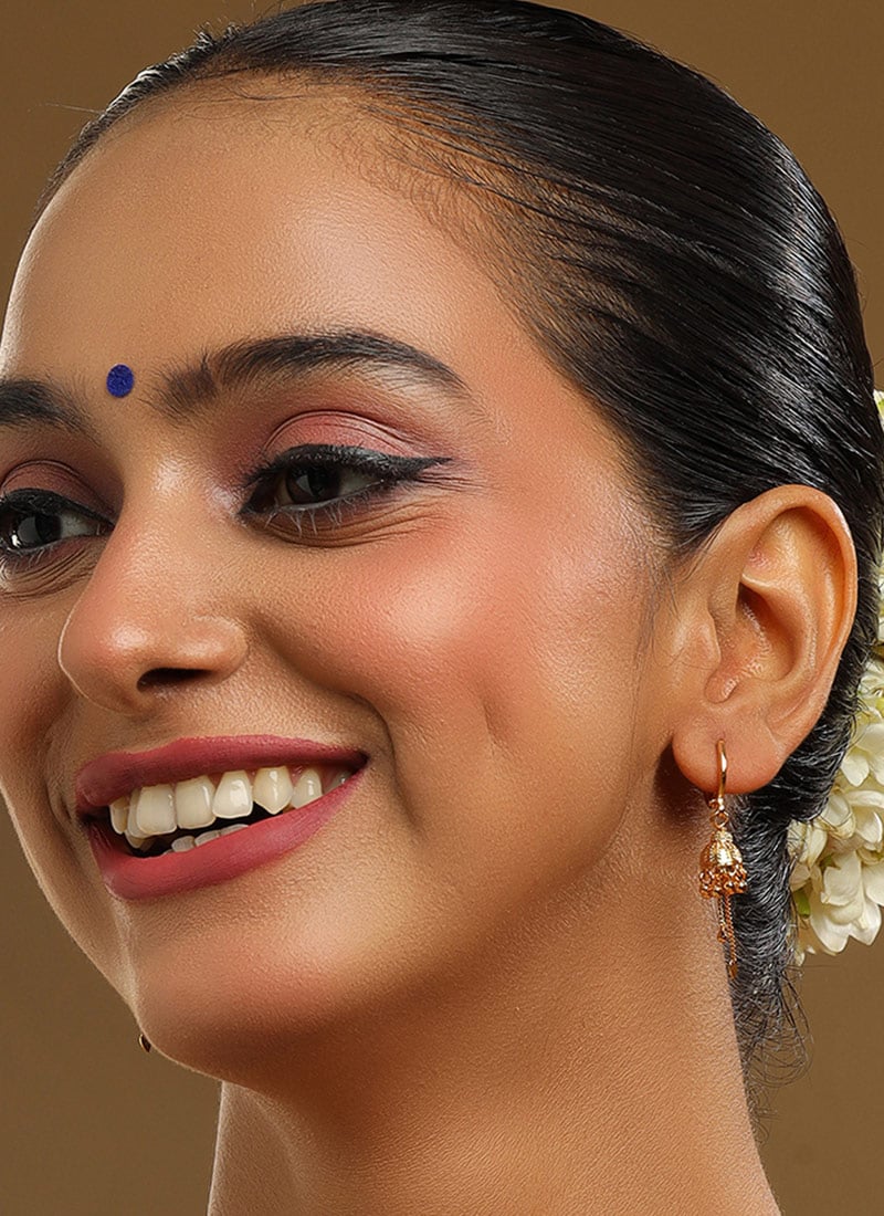 Gold Danglers Festive Wear