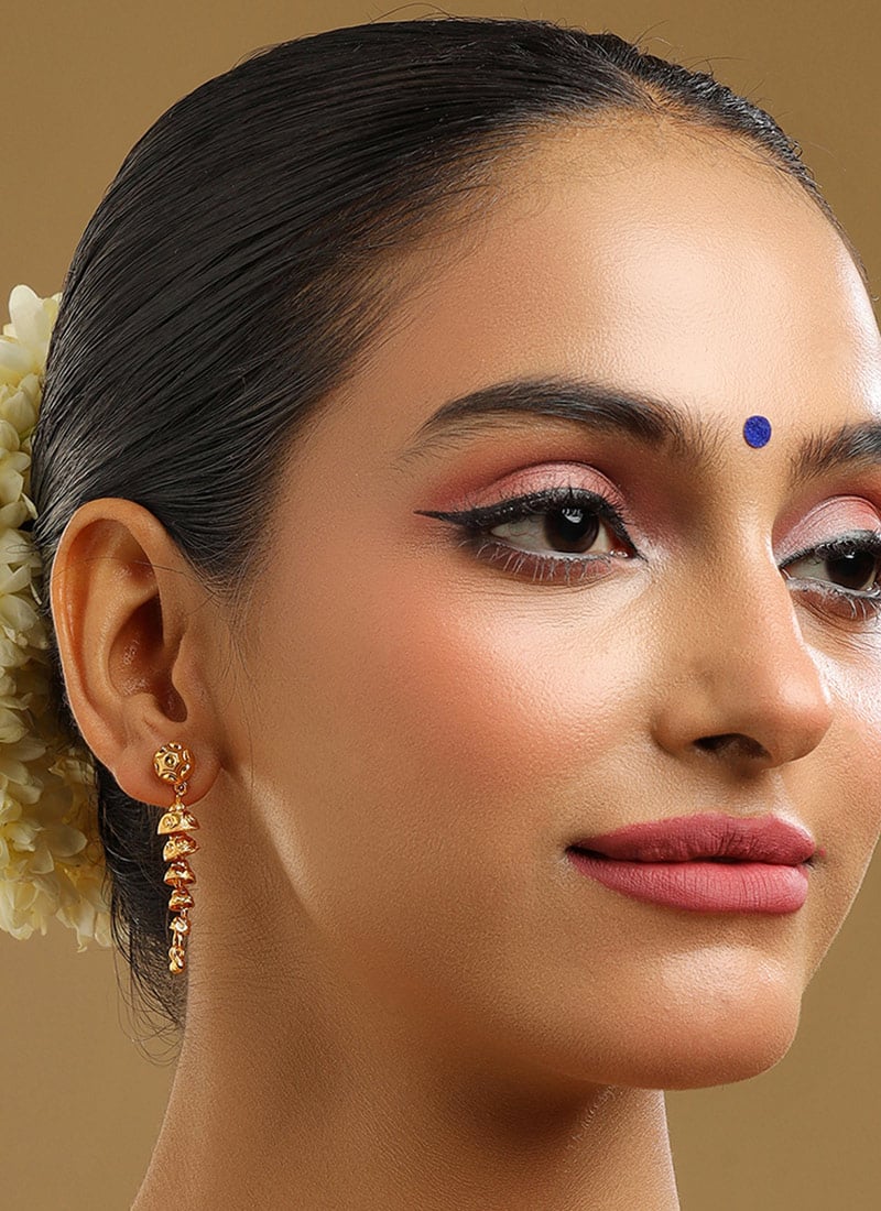 Gold Danglers Festive Wear