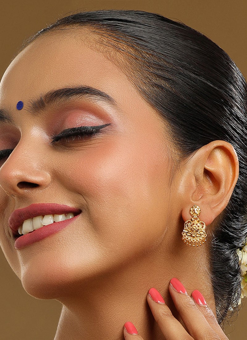 Gold Danglers Festive Wear