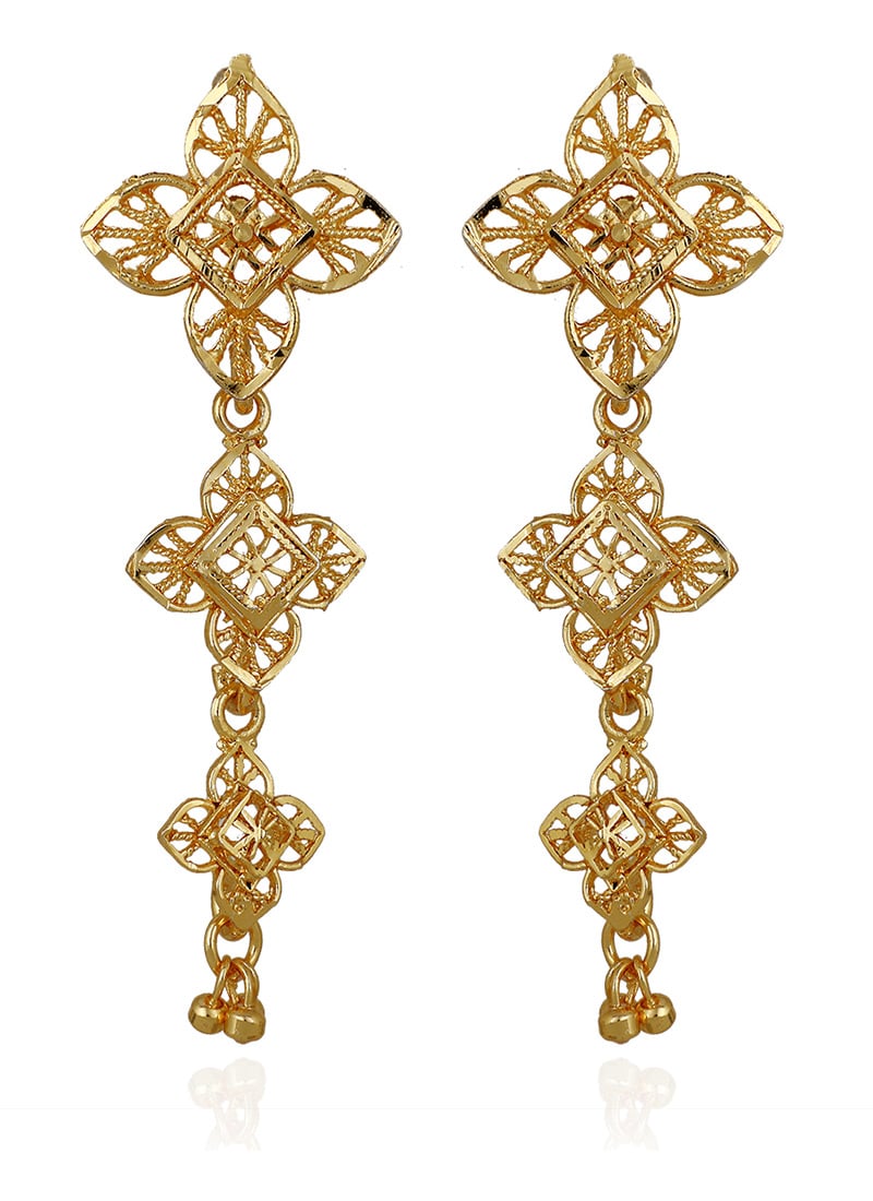 Gold Danglers Festive Wear