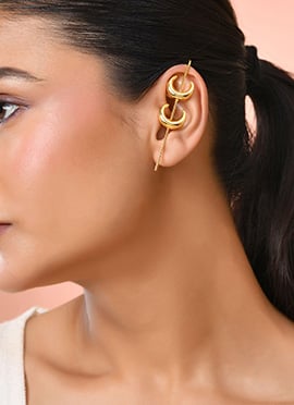 Gold Dual Curve Ear Cuff
