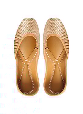 Gold Faux Leather Juti